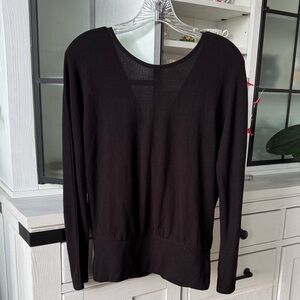 White House Black Market V-Neck Black Sweater